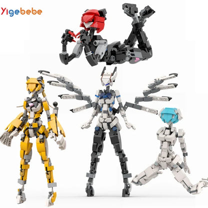 Yigebebe 229PCS Female Gynoid Robot Building Block Set – Creative Mech Model Toy for Kids, Assemble Brick Gift