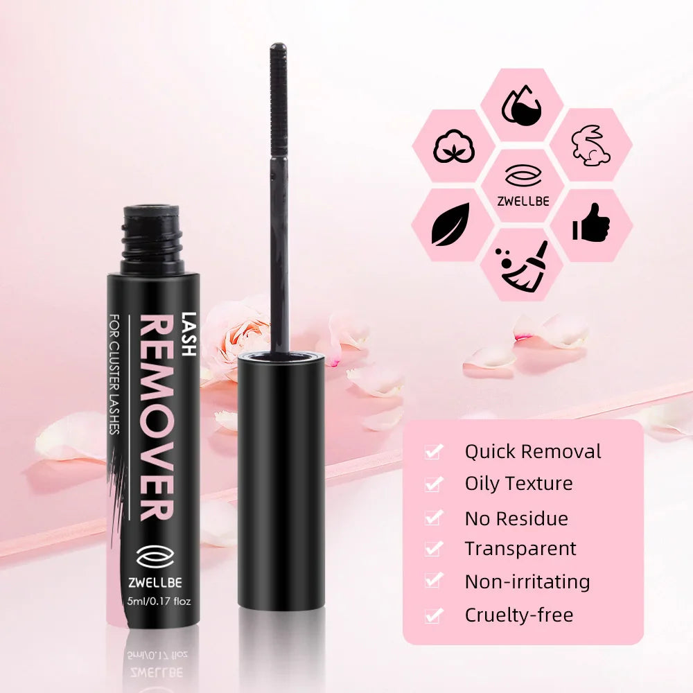 Lash Bond, Seal, and Remover Kit – Waterproof Cluster Eyelash Glue, Strong Hold, Fast Removal for DIY Extensions