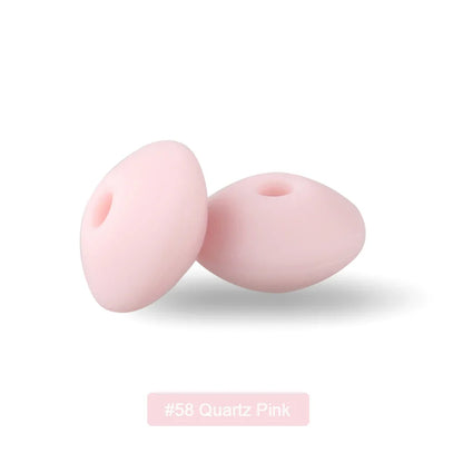 100/50/20Pcs Silicone Lentil Beads - 12mm BPA Free Loose Spacer Beads for DIY Jewelry Making Bracelets Necklaces Keychains