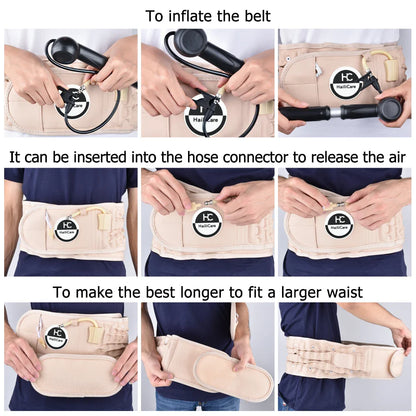 Heating Waist Massager Belt — Vibration & Inflatable Back Pad for Relaxation and Pain Relief