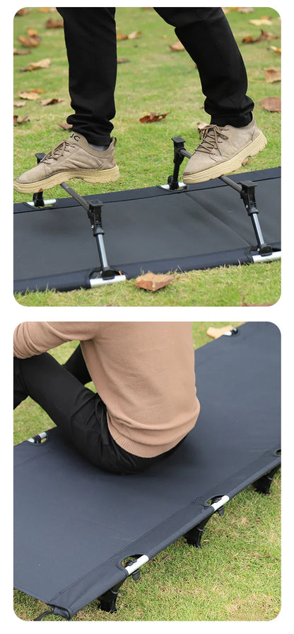 Ultra-Light Folding Camping Bed – Portable Outdoor Tent Cot for Adults, 150KG Capacity, Ideal for Hiking & Travel