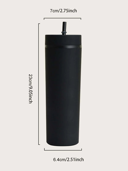 1PC Tumbler Straw Cup with Lids: Double Wall Plastic Drinkware for Fruit Juice - Ideal Gift for Festival Parties