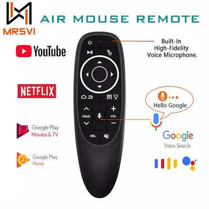 MRSVI G10S PRO 2.4G Wireless Voice Remote – Air Mouse with Backlit, IR Learning & Gyroscope for Android TV Box Control