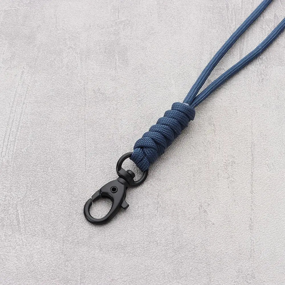 Paracord Keychain Lanyard: Rotatable Buckle, High Strength Parachute Cord for Emergency Survival - Backpack Key Ring Neck Hanging Rope
