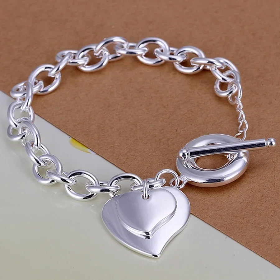 Fine 925 Sterling Silver Chain Bracelet – Solid Charm Jewelry for Women & Men, Party, Wedding & Fashion Gift