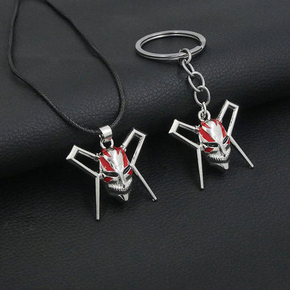Bleach Ichigo Kurosaki Keychain Necklace - Anime Cosplay Pendant Charm for Men & Women Backpack Jewelry Gift