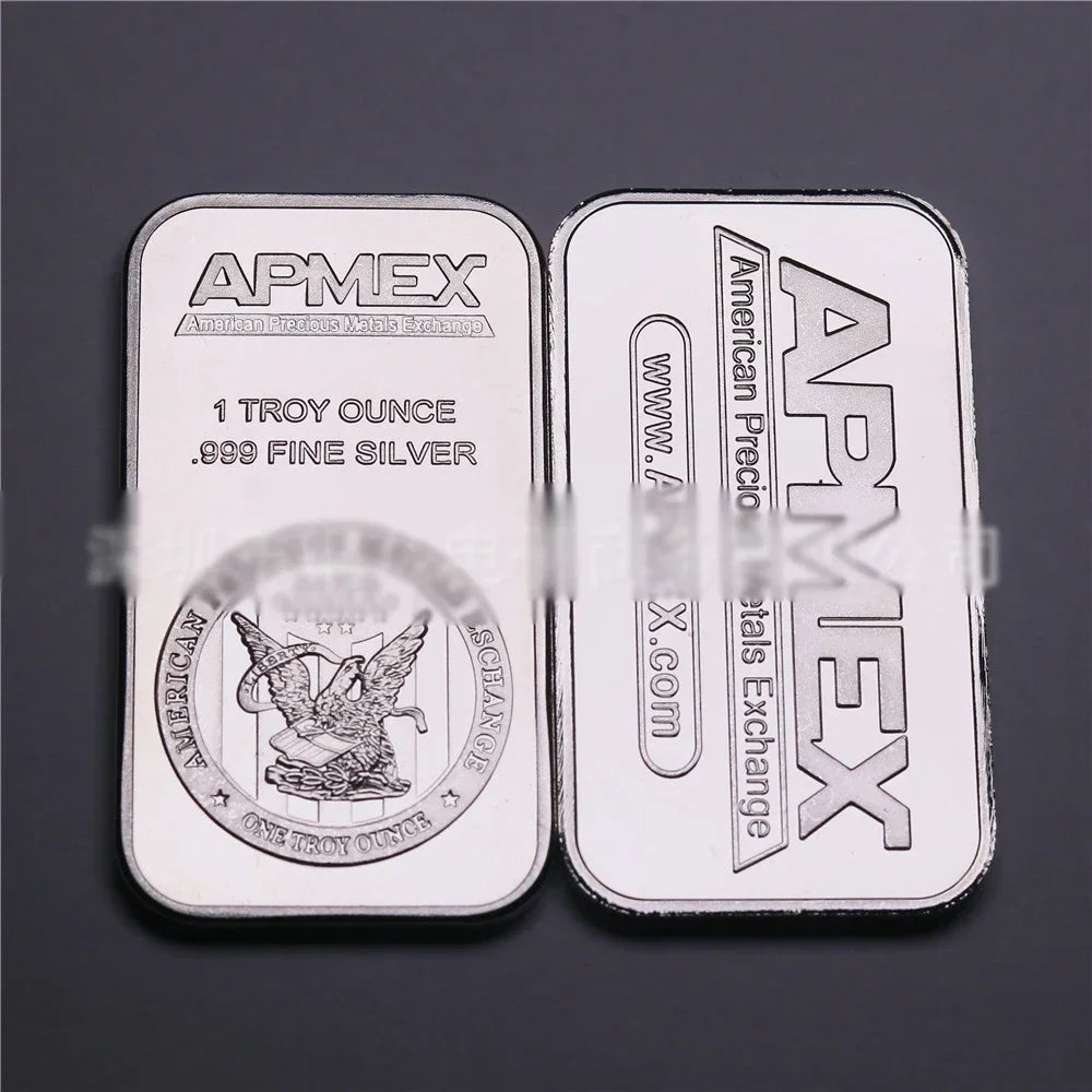 1 Troy Ounce Silver Bullion Bar Replica – Collectible Coins from Various Countries, Gift Copy
