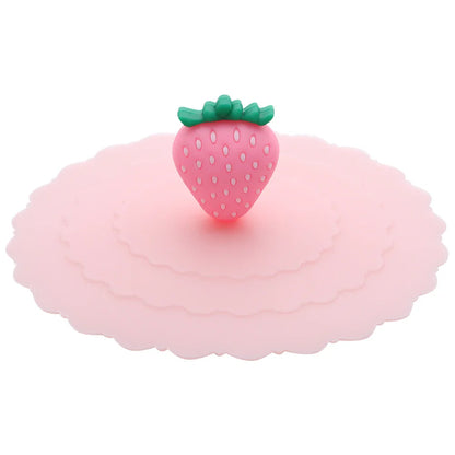 Cartoon 10cm Cute Silicone Cup Cover - Heat-Resistant, Leak-Proof, Dustproof Sealed Lid for Tea Cups