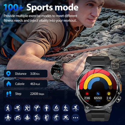 LIGE 2025 Smartwatch for Men — 800mAh Ultra Long Battery, Waterproof Outdoor Sport Watch with Bluetooth Call & Military Design