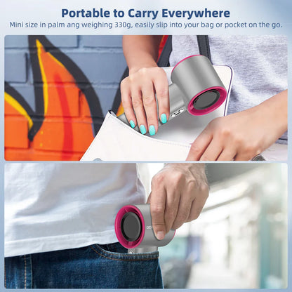Mini Rechargeable Handheld Fan — Strong Wind with 100-Speed Digital Display