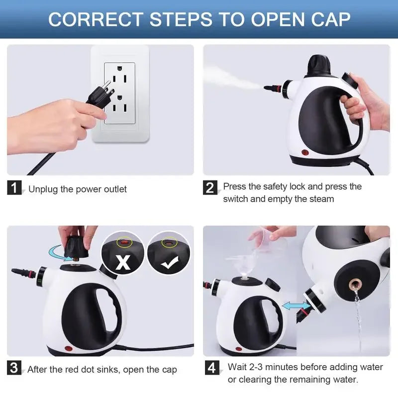 KOITAT Handheld Steam Cleaner – Multipurpose Portable Steamer for Home with 10-Piece Accessory Kit