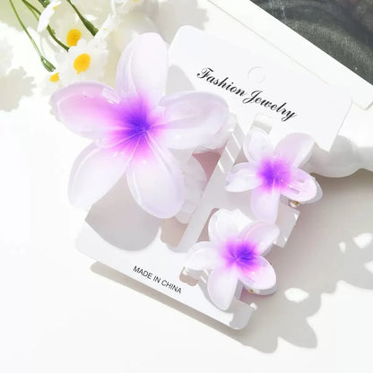 18Pcs Egg Flower Hair Clips | Gradient Candy Color Flowers, Shark Clips for Daily Ponytail Styling