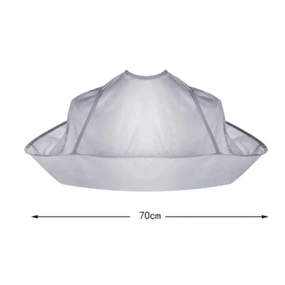 Waterproof Hair Cutting Cape - Foldable Umbrella Style Salon Barber Cover Cloth for Home Hairdressing and Adult Use