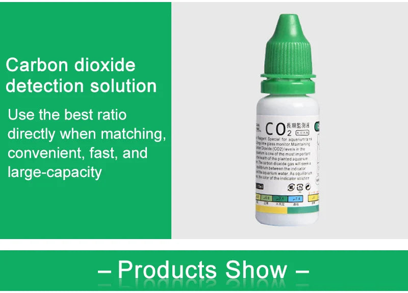 Aquarium CO2 Indicator Solution – Liquid Drop Checker for Monitoring CO2 Concentration in Plants & Fish Tank