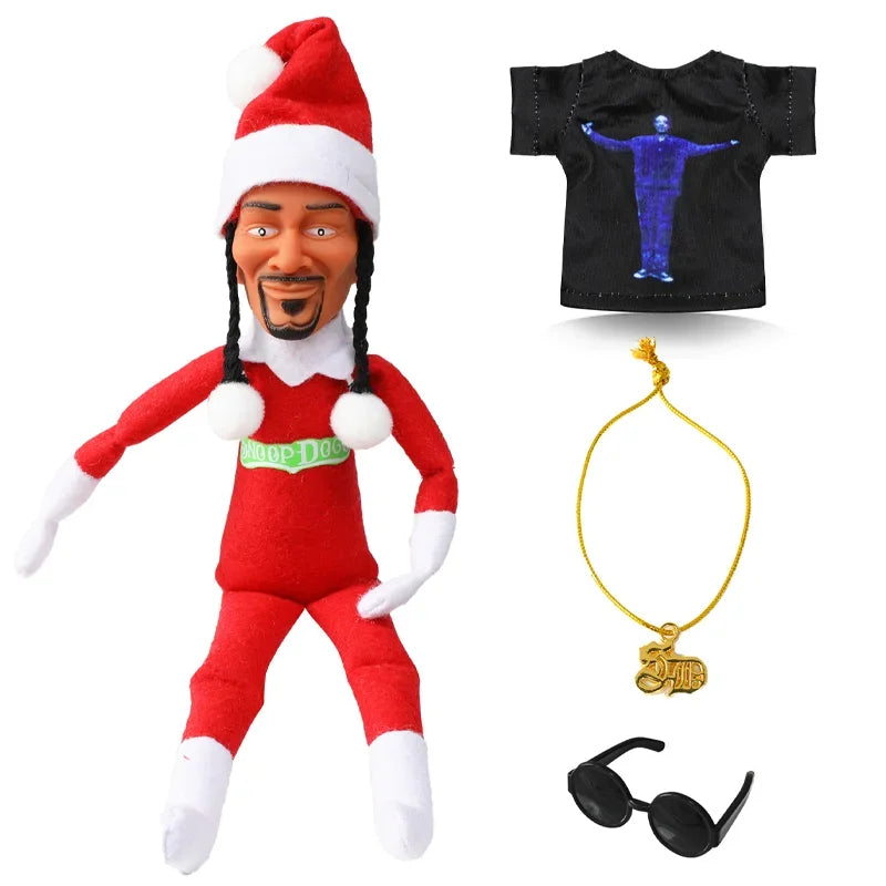 12” Snoop Dogg “Snoop on a Stoop” Christmas Elf Plush Toy – Includes Elf T-Shirt, Sunglasses & Necklace