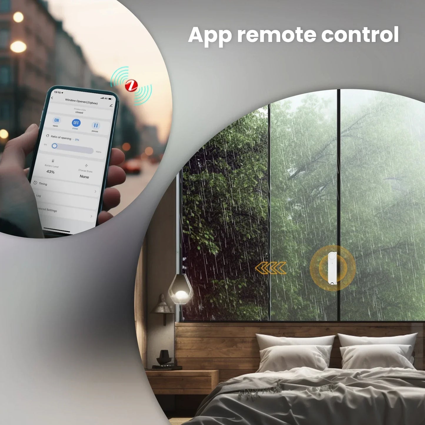 MOES Tuya ZigBee Smart Sliding Window Pusher – Automatic Opener & Closer, Solar Charging, App Remote Control, Alexa/Google Home Compatible