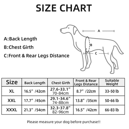 Large Dog Backpack Carrier – Full Body Sling Harness with Handle for Elderly & Disabled Dogs