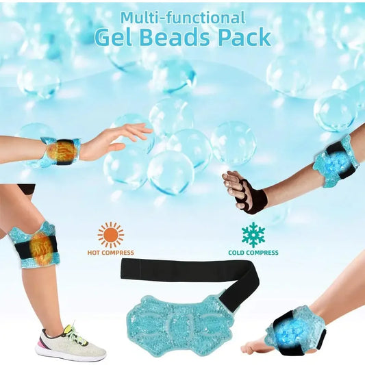 Ankle & Sports Foot Ice Pack — Hot & Cold Gel Pack with Adjustable Stand, Reusable, Microwaveable & Freezable