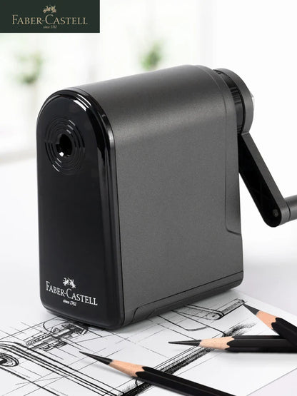 Faber Castell Artists Long Point Pencil Sharpener - Manual for Art Charcoal Pencils - Adjustable Points for Drawing & Sketching Pencils