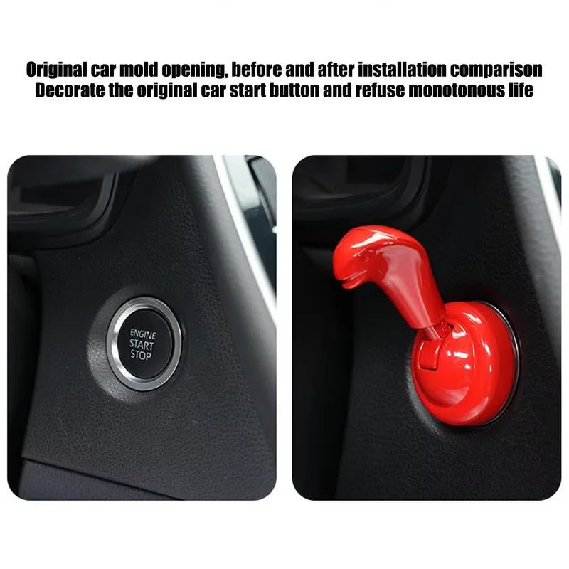 Car One-Touch Start Button Cover – Protective Sticker for Engine Ignition Switch, Car & Motorcycle Start Button