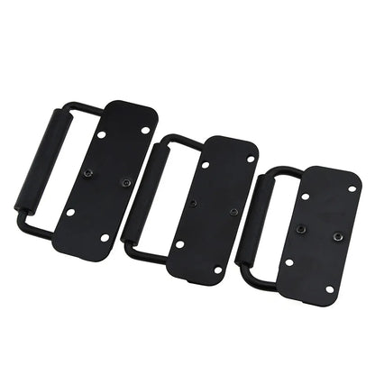 Iron Spring Handle | Black Folding Handle for Luggage, Tool Boxes, Industrial Equipment, and Cabinets
