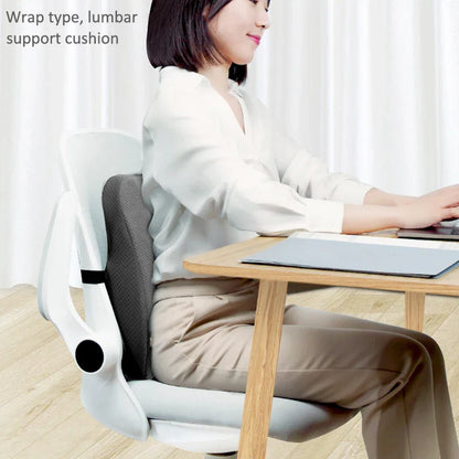 Memory Foam Seat Cushion & Waist Back Support Pillow Set – Orthopedic Ergonomic Coccyx & Lumbar Pad for Office Chair & Car