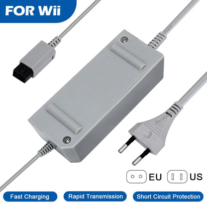 Nintend Wii AC Adapter 100-240V 12V 3.7A – EU/US Plug Wall Charger Power Supply