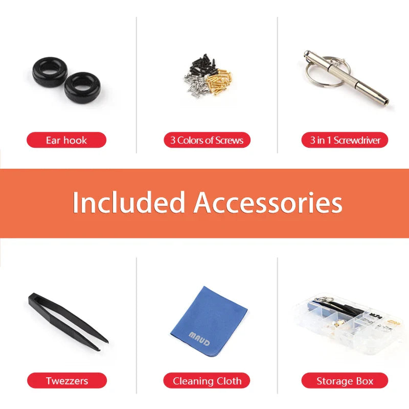 Silicone Air Chamber Nose Pads for Glasses | Anti-Slip Screw-In Eyewear Support & Accessories Kit