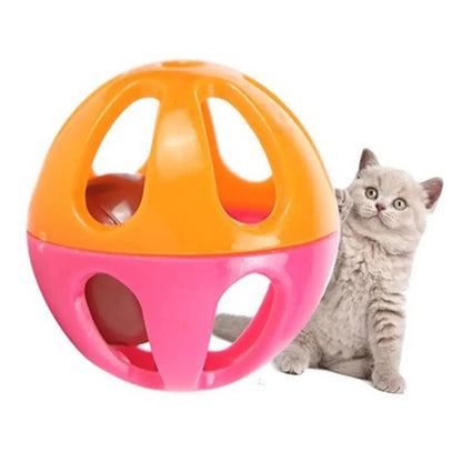 10Pcs Cat Toy Set – Hollow Plastic Bell Balls & Feather Teaser Interactive Exercise Toys for Kittens and Cats