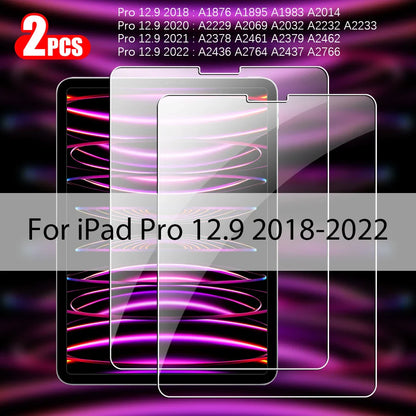 2Pcs Tempered Glass Screen Protector for iPad Pro, Air, Mini & 10th Gen – Compatible with iPad M4, M3, M2, A16 Accessories