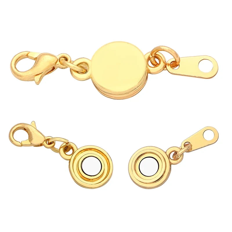 Magnetic Jewelry Clasps - Strong Buckle Connectors with Lobster Clasps for DIY Bracelets, Necklaces & Jewelry Making