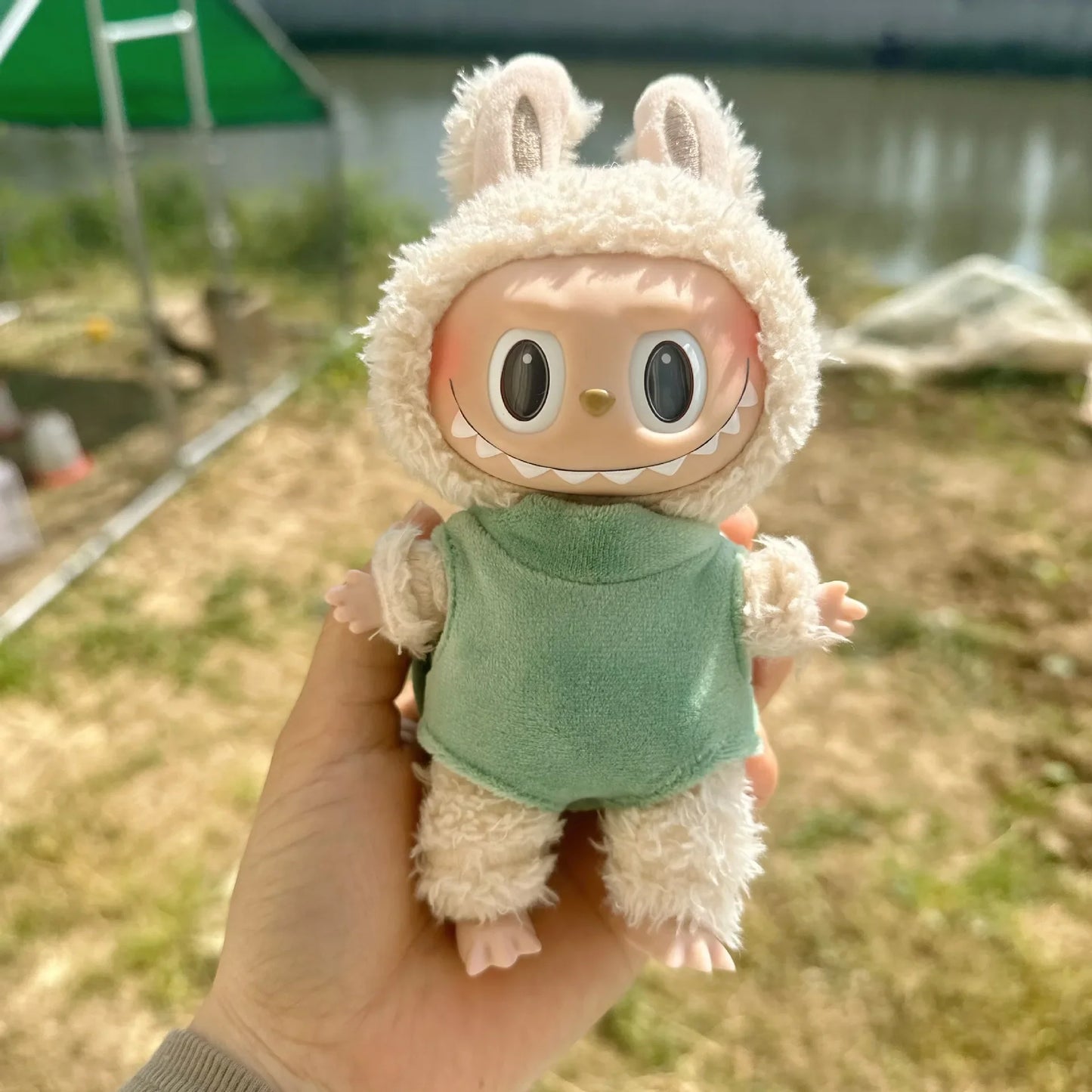 17CM Blind Box Clothes – Macaroon LABUBU Turtle Doll Accessories with Square Leather Shoes