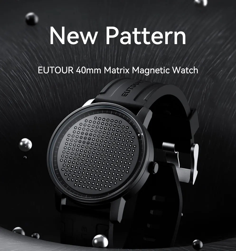 EUTOUR 2025 Magnetic Quartz Casual Watch – Simple Silicone Strap, Unisex Men’s Fashion Watch