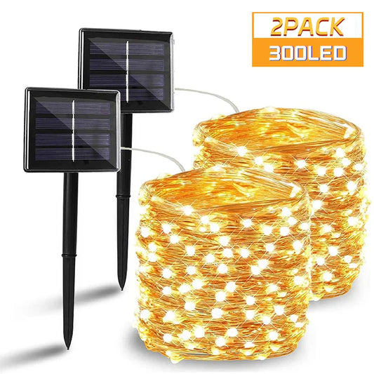 Solar LED Fairy String Lights – 7m/12m/22m/32m Outdoor Waterproof Garland with 8 Modes – Party, Wedding, Christmas Decoration Lamp