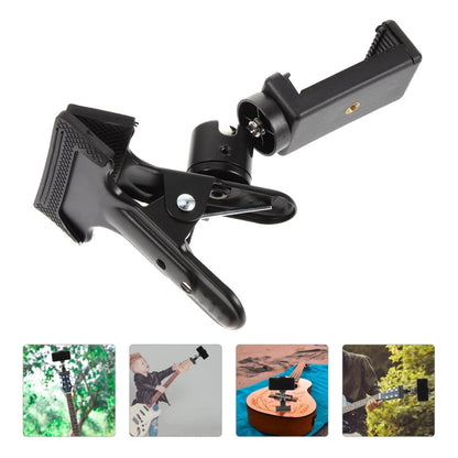 Miwayer Guitar Head Clip — Mobile Phone & Action Camera Holder Stand for Live Broadcast