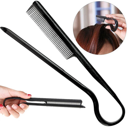 Hair Straightening Comb - V-Type Straightening Brush for Women, DIY Salon Haircut & Professional Styling Tool