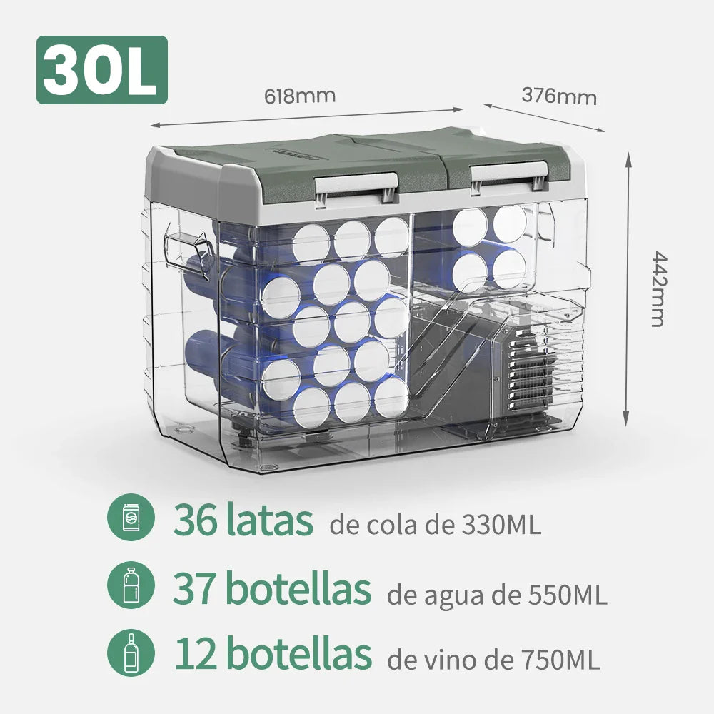 Alpicool NLS 20L/30L/40L Portable Car Refrigerator – 12V Mini Fridge Freezer with Compressor for Camping, Travel & Outdoor Use