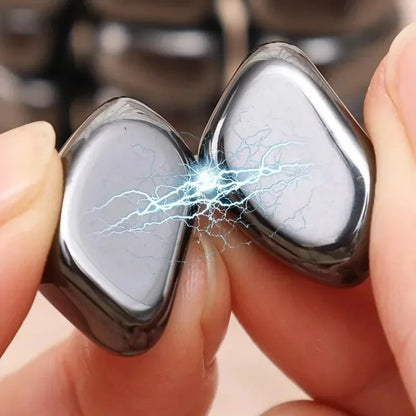 2/60x Irregular Polished Lodestone Magnets – Mini Magnetic Stones for Fridge, Whiteboard, Locker & Office Use