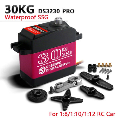 Waterproof High-Speed Digital Servo – 20kg-40kg Metal Gear RC Servo for 1/8 & 1/10 Scale Baja Cars
