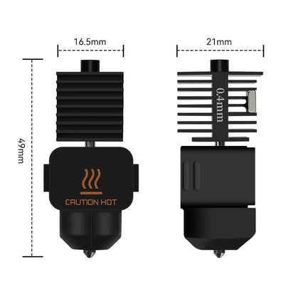Hotend Kit for Bambu Lab A1/A1 Mini – 0.2/0.4/0.6/0.8mm Hardened Steel Nozzle 3D Printer Accessory