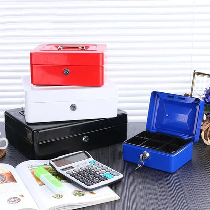 2025 Stainless Steel Petty Cash Money Box with Key Lock – Small Lockable Safe for Home Security & Decoration