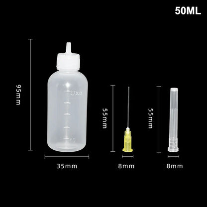 50ML Plastic Alcohol Dispenser Bottle – For Rosin, Solder Flux Paste, PCB Cleaning & Phone Welding Repair Tools