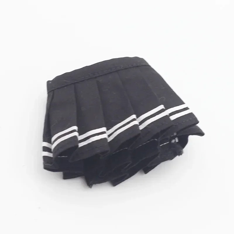 17cm Labubu Doll Clothes – Kpop EXO-Inspired Women’s Group Uniform Set with Skirt, Sweater & Colored Sunglasses