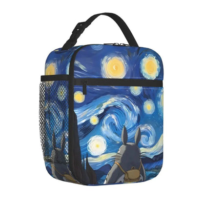 Totoro Miyazaki Anime Insulated Lunch Tote Bag – Portable Thermal Cooler for School & Office