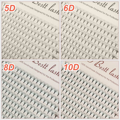 TBestt 5D/6D/8D/10D Premade Volume Lash Fans – Soft Silk Eyelash Extensions