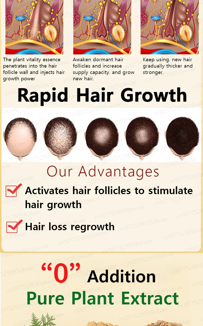 WPRBREGT Blue Hair Growth Serum — Essential Oil for Thicker Hair, Anti-Baldness Treatment