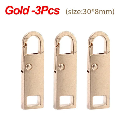 10/1PCS Universal Metal Zipper Pull Replacement — Instant Repair Kit for Luggage, Purses & Clothing Sliders