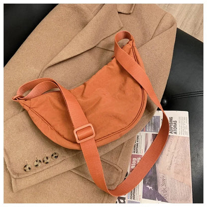 Casual Nylon Hobo Crossbody Bag for Women – Shoulder, Half Moon, Tote Travel Shopper & Purses