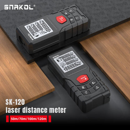 Snakol Laser Tape Measure – 50M/70M/100M/120M Digital Rangefinder for Professional Use, Laser Distance Meter Ruler