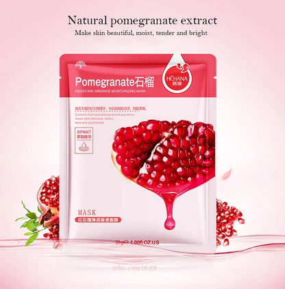 30pcs Natural Plant Facial Masks, Moisturizing & Oil Control, Anti-Aging Aloe Fruit Korean Sheet Masks for Skin Care